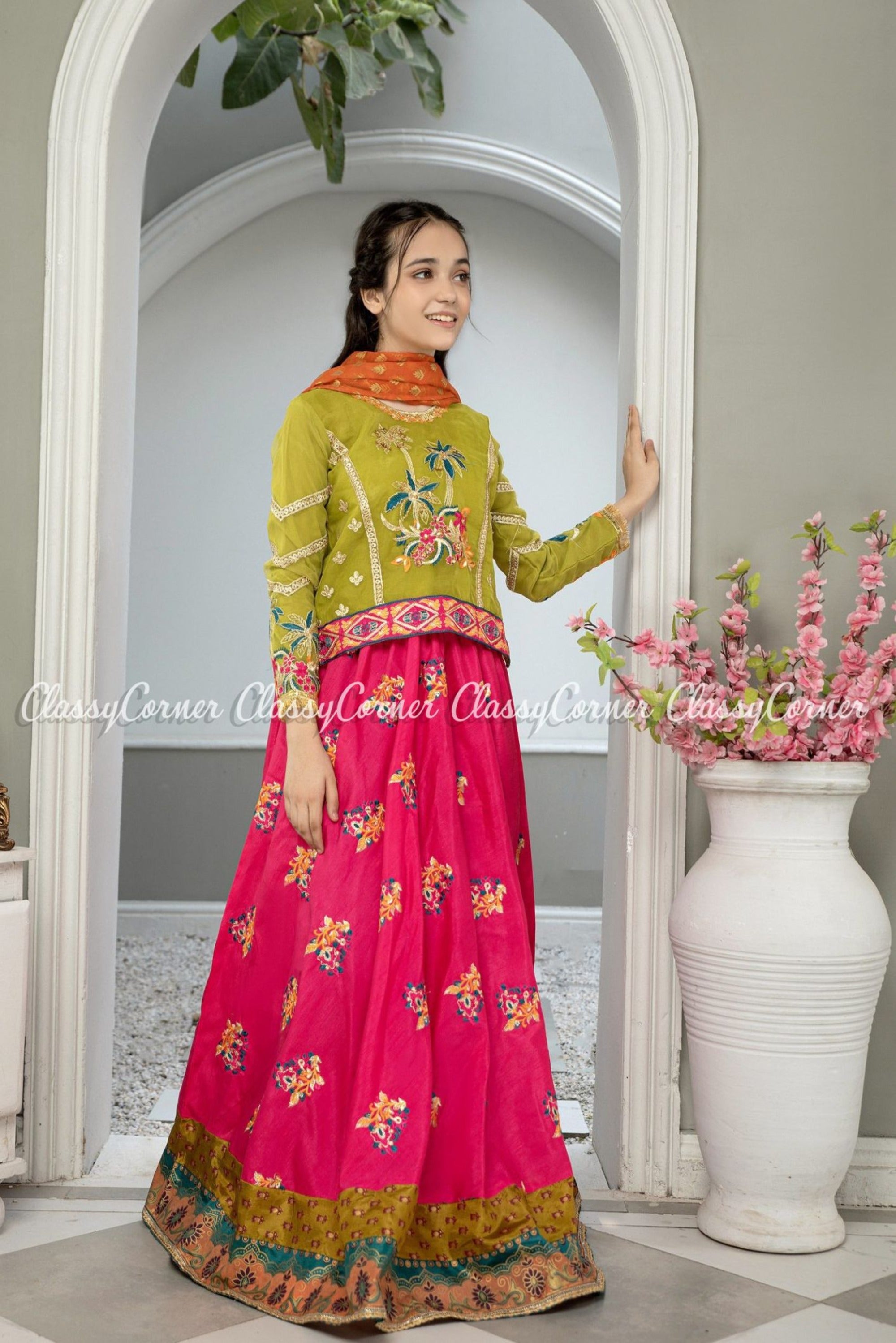 buy lehenga blouse ready made for girl online | FHK13315518 | Heenastyle